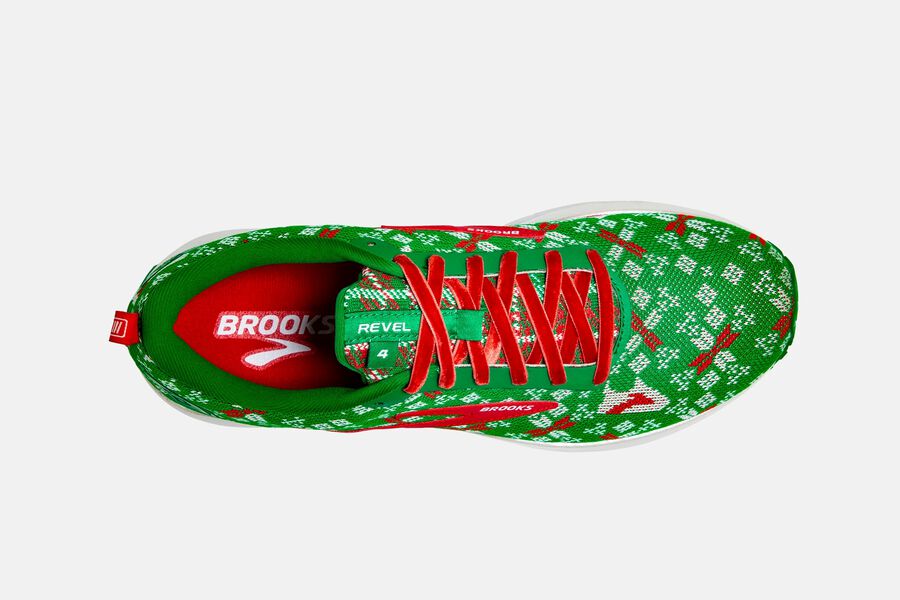 Brooks Revel 4 Road Loopschoenen Dames - Groen/Rood/Wit - 628914PWV